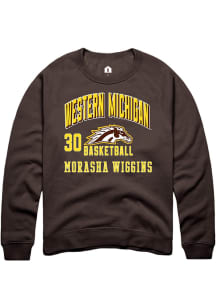 Morasha Wiggins Western Michigan Broncos Mens Brown NIL Arch Logo Player Crew