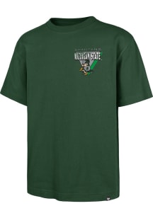 47 Michigan State Spartans Green Under Bar Football Foundation Short Sleeve Fashion T Shirt