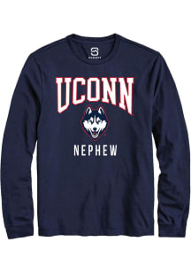 Summit Sportswear UConn Huskies Navy Blue Nephew Long Sleeve T Shirt