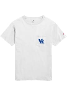 Kentucky Wildcats White All American Pocket Double Hit Short Sleeve T Shirt