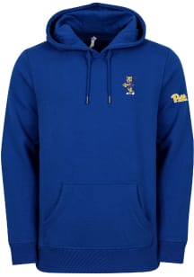 Pitt Panthers Mens Blue Golf Roc Victory Lights Chuncky Crew Two Hit Long Sleeve Hoodie