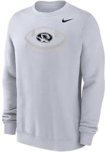 Nike Missouri Tigers Mens White Football Football White Out Long Sleeve Crew Sweatshirt