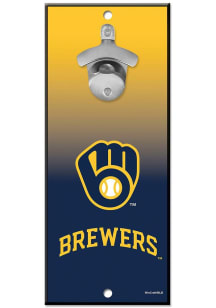 Milwaukee Brewers Ombre 5x11 Wood Sign Sign - Yellow