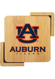 Auburn Tigers 4 pack wooden Coaster - Orange