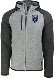 Cutter and Buck San Jose Earthquakes Mens Ash Mainsail Light Weight Jacket