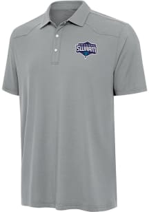 Antigua Greensboro Swarm Mens Graphite Western Short Sleeve Polo