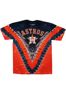 Houston Astros Navy Blue V-Dye Short Sleeve Fashion T Shirt