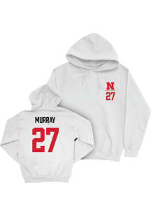 Harper Murray Campus Ink Nebraska Cornhuskers Youth NIL Logo Long Sleeve Player Hoodie White