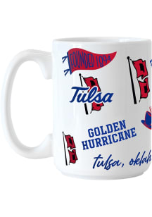Tulsa Golden Hurricane 15oz Native Alternate Ceramic Mug - White