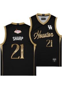 Emanuel Sharp   Houston Cougars Black Basketball Vegas Edition Jersey