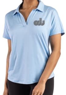 Cutter and Buck Old Dominion Monarchs Womens Light Blue Vault Coastline Short Sleeve Polo Shirt