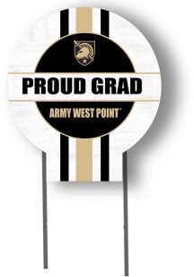 Army Black Knights KH Sports Fan 20x20 Circle Yard Sign with Stakes Proud Grad Yard Sign - White