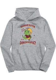 Vive La Fete Minnesota Golden Gophers Youth Grey Dino-Riffic Long Sleeve Hoodie