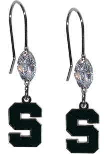 Michigan State Spartans Crystal Dangle Womens Earrings