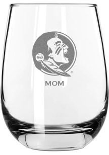 Florida State Seminoles Mom 15oz Stemless Wine Glass - White