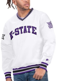 Starter K-State Wildcats Mens White Big 12 Tournament Pullover Jackets