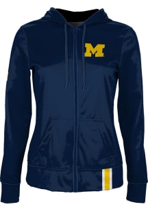 ProSphere Michigan Wolverines Womens Navy Blue Solid Light Weight Jacket