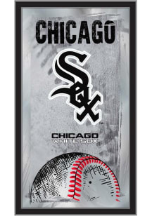 Chicago White Sox Baseball Hanging Back Bar Mirror