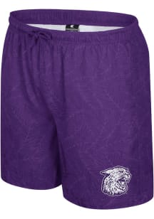 Colosseum K-State Wildcats Mens Purple Vintage Logo Swim Trunks
