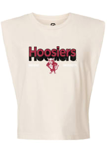 Indiana Hoosiers Womens Cream Shadow Tank Top