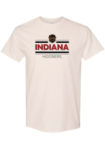 Indiana Hoosiers White Double Bar Bison Short Sleeve T Shirt