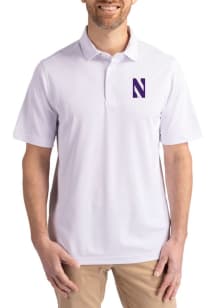 Cutter and Buck Northwestern Wildcats Mens Purple Virtue Eco Pique Short Sleeve Polo