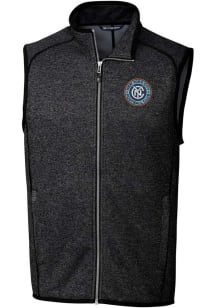 Cutter and Buck New York City FC Mens Charcoal Mainsail Sleeveless Jacket