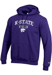 Champion K-State Wildcats Mens Purple Pill Alumni Powerblend Long Sleeve Hoodie