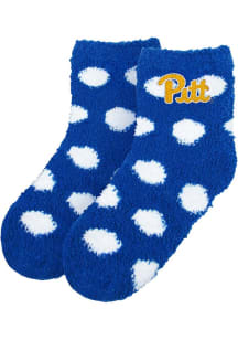 Pitt Panthers Fuzzy Dot Youth Quarter Socks