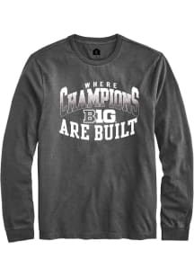 Rally Big Ten Grey Champs Arch Long Sleeve T Shirt