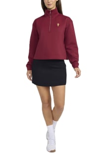 Arizona State Sun Devils Womens Maroon At Ease Qtr Zip