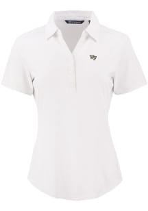 Cutter and Buck Washington Huskies Womens White Forge Eco Polo Short Sleeve Polo Shirt