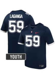 David LaGanga UConn Huskies Youth Navy Blue Nike NIL Name And Number Football Jersey