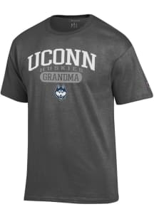 Champion UConn Huskies Charcoal Pill Box Grandma Jersey Short Sleeve T Shirt