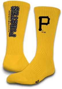 Pittsburgh Pirates ISlide Primary Logo Mens Crew Socks