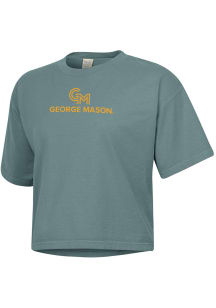 ComfortWash George Mason University Womens Olive Boxy Short Sleeve T-Shirt