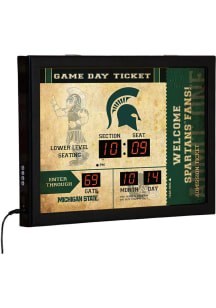 Michigan State Spartans Scoreboard Wall Clock
