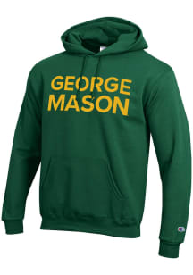 Champion George Mason University Mens Green Powerblend Hood Long Sleeve Hoodie