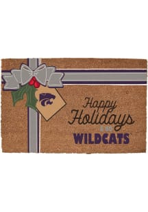 K-State Wildcats Holiday Bow 19.5x29.5 Door Mat