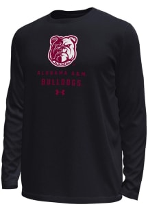 Under Armour Alabama A&M Bulldogs Black Stacked Logo Tech Stretch Long Sleeve T-Shirt