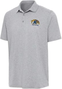 Antigua Kent State Golden Flashes Mens Grey Par 3 Short Sleeve Polo