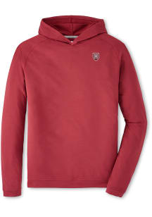 Peter Millar Harvard Crimson Mens Maroon Pine Long Sleeve Hoodie