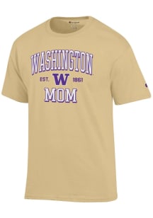Champion Washington Huskies Gold EST Date Mom Jersey Short Sleeve T Shirt