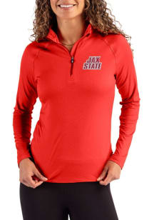 Cutter and Buck Jacksonville State Gamecocks Womens Red Coastline Qtr Zip