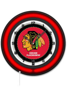 Chicago Blackhawks 19in Neon Wall Clock