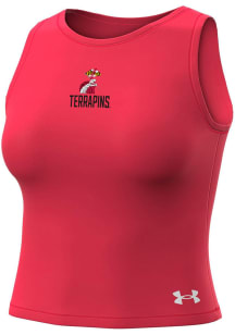 Under Armour Maryland Terrapins Womens Red Gameday Motion Tank Top