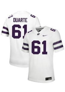 Chase Duarte  Nike K-State Wildcats White NIL Name And Number Football Jersey