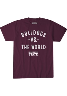 BreakingT Mississippi State Bulldogs Youth Maroon Vs. The World Player Tee