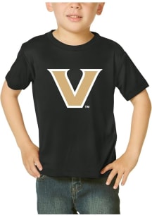 Little King Vanderbilt Commodores Toddler Black Primary Logo Short Sleeve T-Shirt