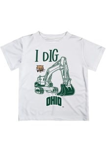 Vive La Fete Ohio Bobcats Toddler White Excavator Short Sleeve T-Shirt